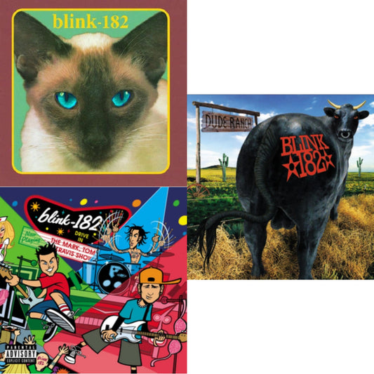 Blink-182 - Dude Ranch & Mark Tom & Travis Show (Enema Strikes Back) & Cheshire Cat - LP Vinyl Bundle