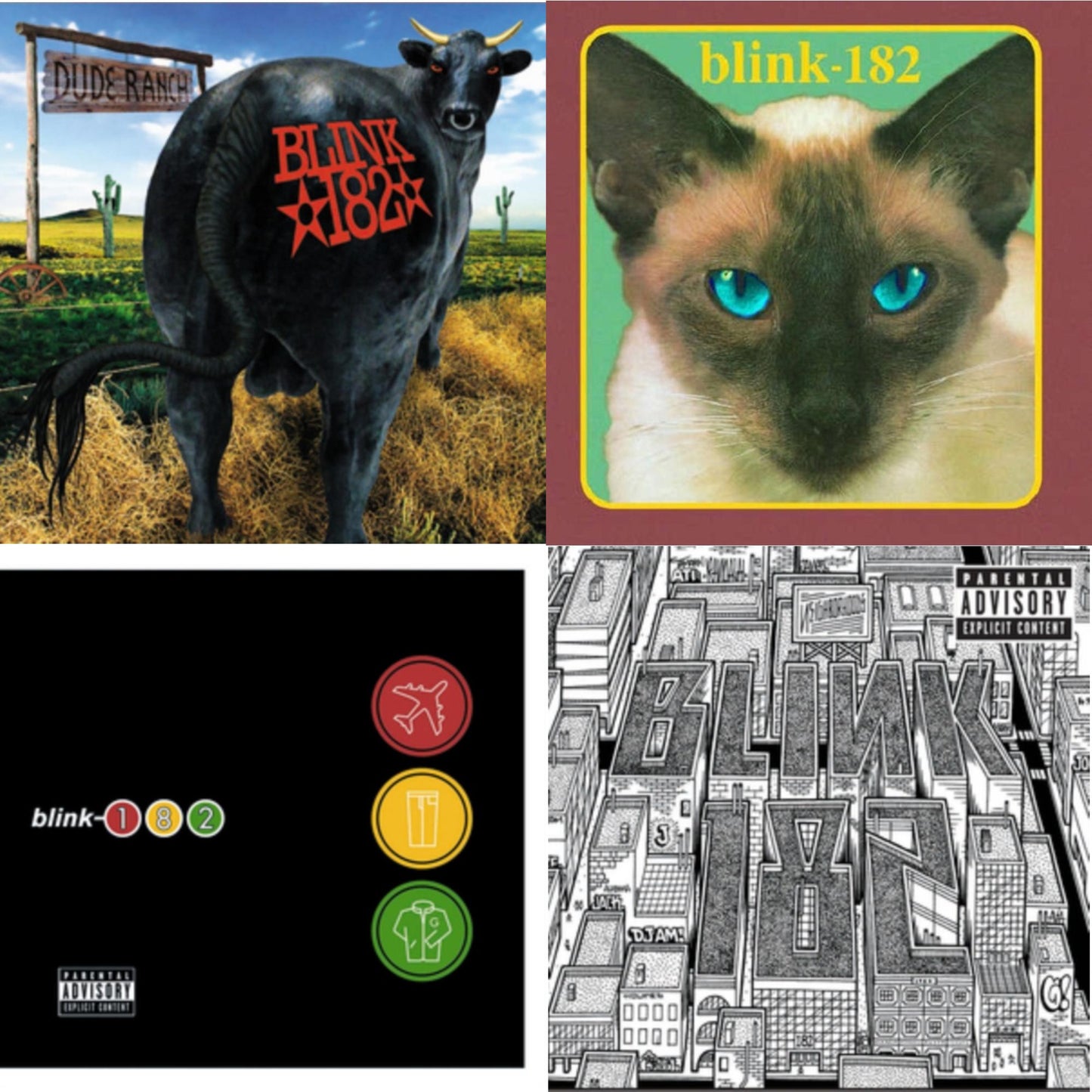 Blink-182 - Dude Ranch & Take Off Your Pants & Jacket & Cheshire Cat & Neighborhoods - LP Vinyl Bundle