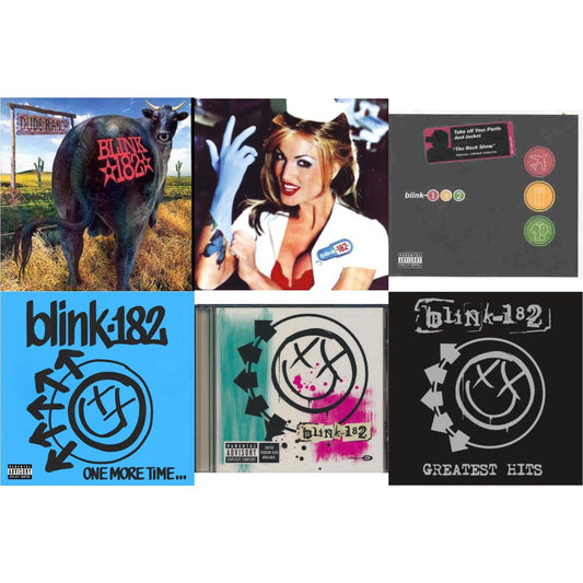 Blink-182 - Dude Ranch & Enema Of The State (X) & Take Off Your Pants & Jacket & One More Time… (X) & Blink-182 & Greatest Hits - CD Bundle