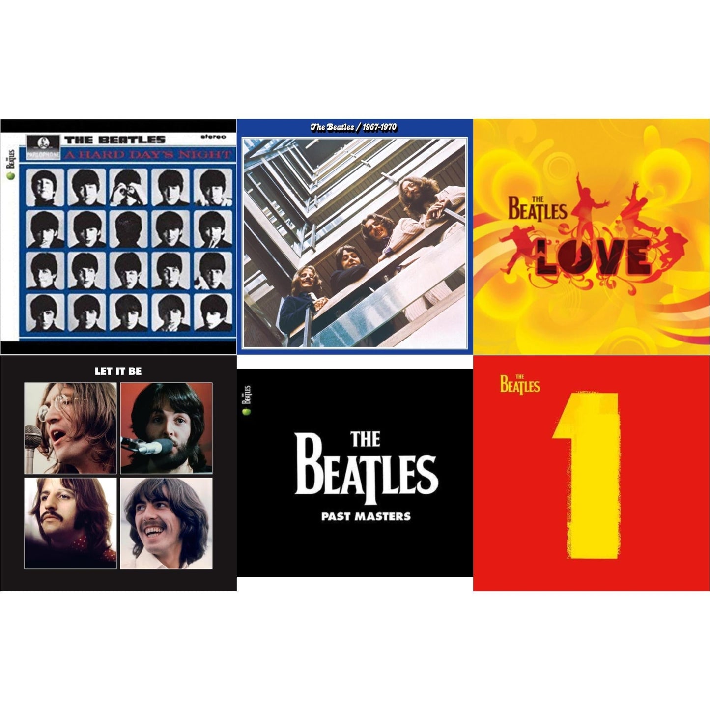 Beatles - Hard Day's Night & Past Masters 1 & 2 & Beatles 1967-1970 (2023 Edition) (Half-Speed) (3LP) & Let It Be Special Edition & Love  & 1 (2015 Reissue)