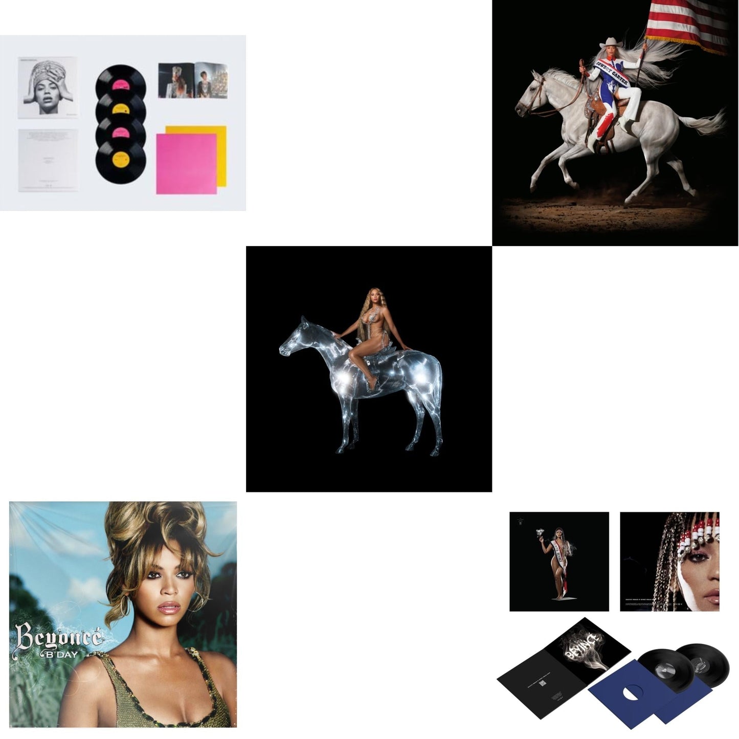 Beyonce - Homecoming: The Live Album (4LP/Slipcase Jacket/Booklet) & B'day (2LP/180G) & Renaissance (X) (180G/2LP) & Cowboy Carter (X) (2LP/180G) & Cowboy Carter (X) (2LP/180G/Bead Face)
