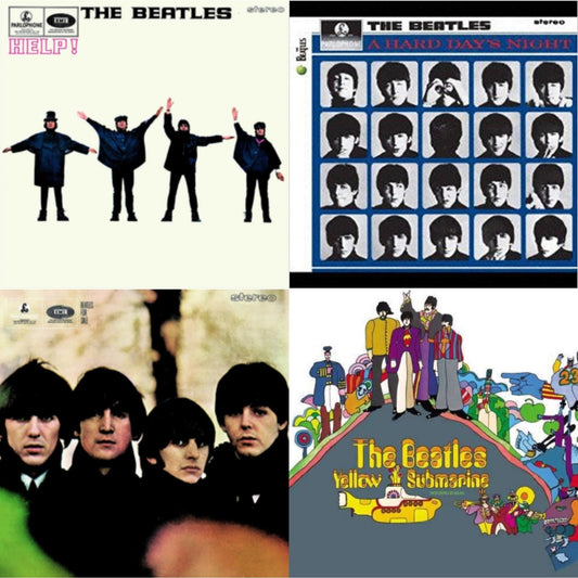 Beatles - Hard Day's Night & Beatles For Sale & Help & Yellow Submarine - LP Vinyl Bundle