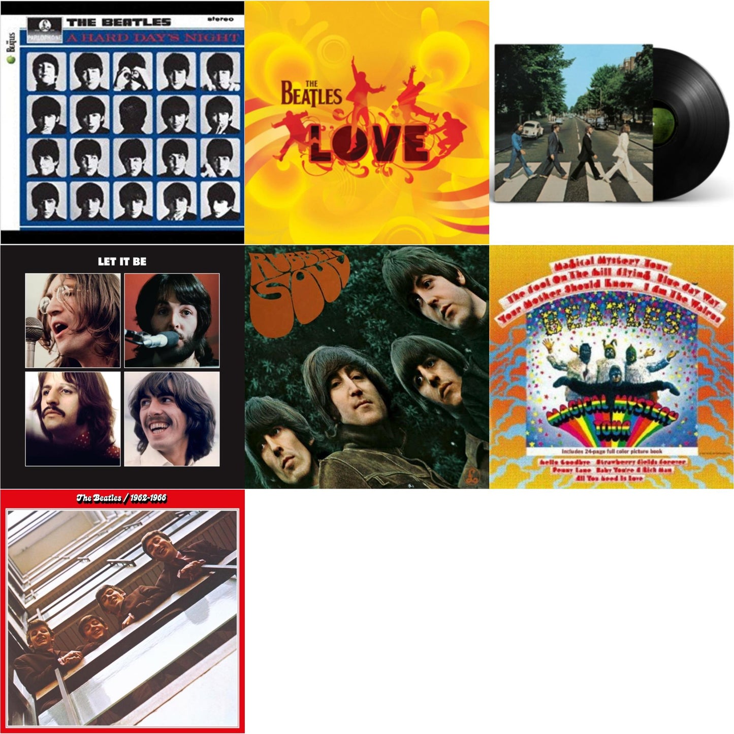 Beatles - Hard Day's Night & Rubber Soul & Magical Mystery Tour & Beatles 1962-1966 (2023 Edition) (Half-Speed) (3LP) & Let It Be Special Edition & Love  & Abbey Road Anniversary