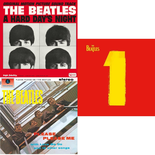 Beatles - Please Please Me & Hard Day's Night (Ost)  & 1 (2015 Reissue) - LP Vinyl Bundle