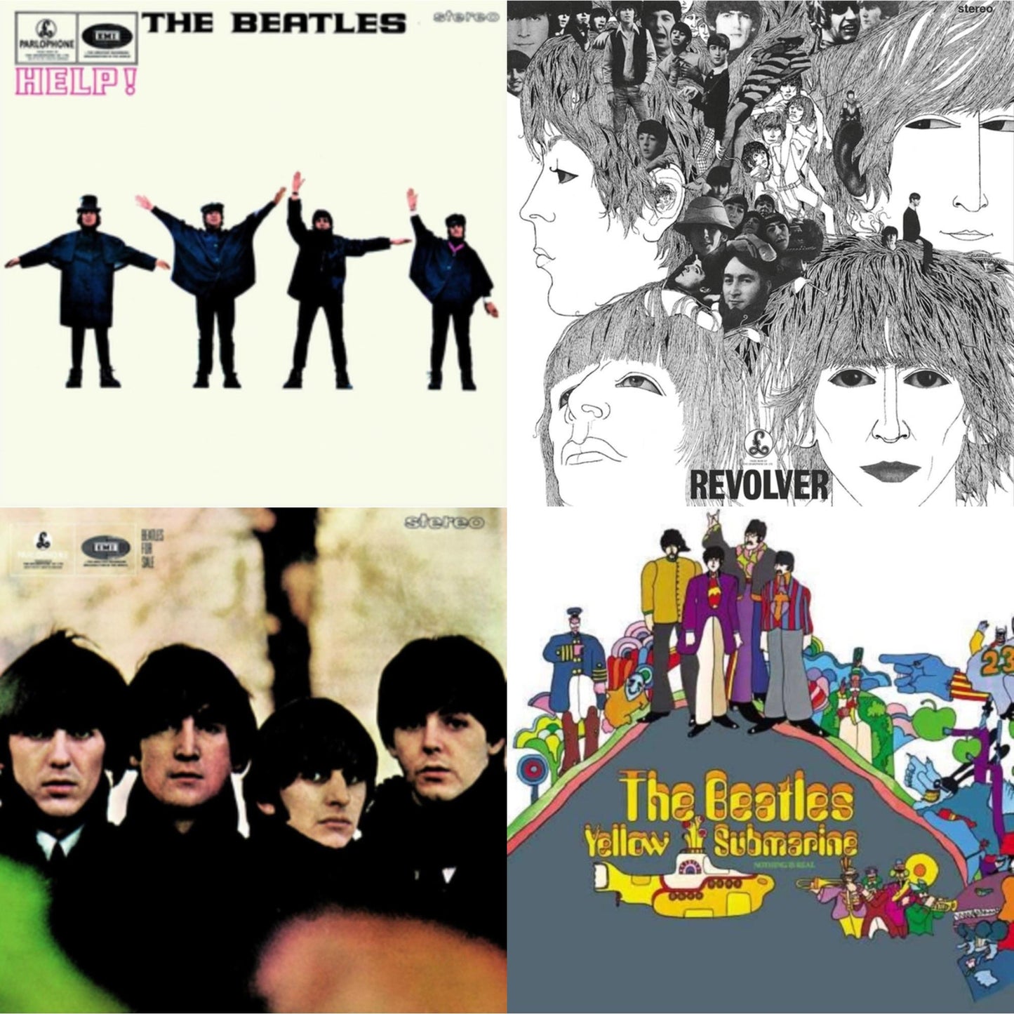 Beatles - Beatles For Sale & Help & Yellow Submarine & Revolver Special Edition - LP Vinyl Bundle