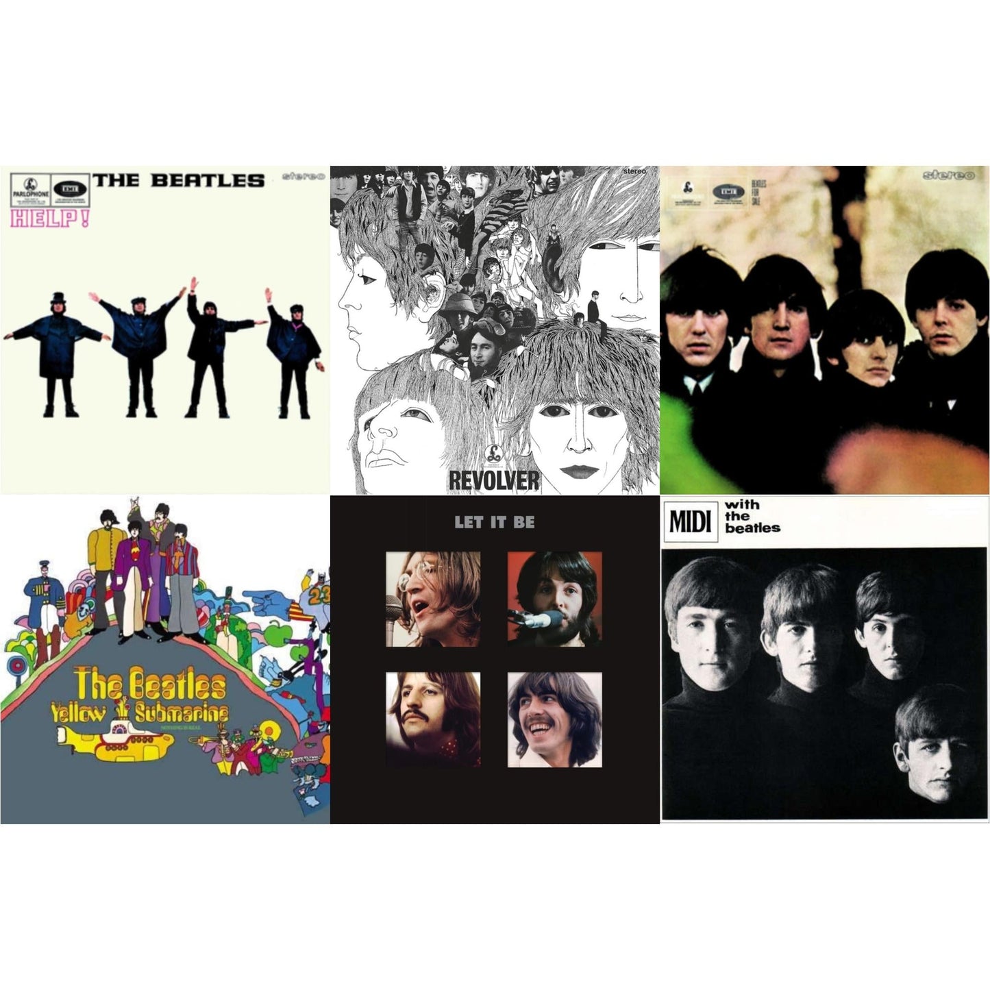 Beatles - Beatles For Sale & Help & With The Beatles & Yellow Submarine & Revolver Special Edition & Let It Be Special Edition (Super Deluxe/Slipbox/Book/4LP/12Inch Ep Box Set)
