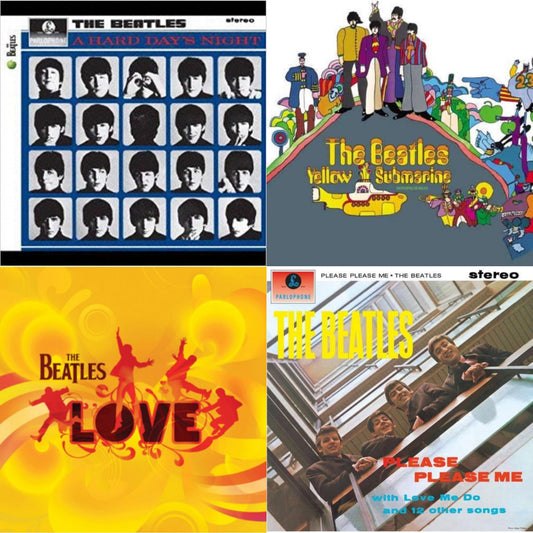 Beatles - Hard Day's Night & Please Please Me & Yellow Submarine & Love  - LP Vinyl Bundle