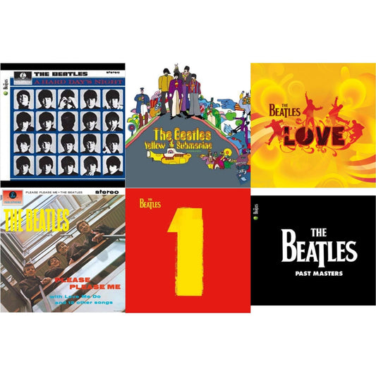 Beatles - Hard Day's Night & Please Please Me & Yellow Submarine & Past Masters 1 & 2 & Love  & 1 (2015 Reissue) - LP Vinyl Bundle