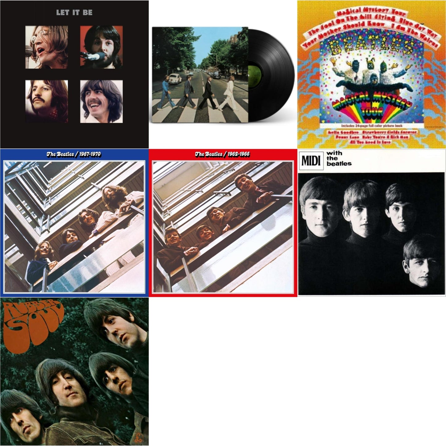 Beatles - Rubber Soul & With The Beatles & Magical Mystery Tour & Beatles 1962-1966 (2023 Edition) (Half-Speed) (3LP) & Beatles 1967-1970 (2023 Edition) (Half-Speed) (3LP) & Let It Be Special Edition (Super Deluxe/Slipbox/Book/4LP/12Inch Ep Box Set)