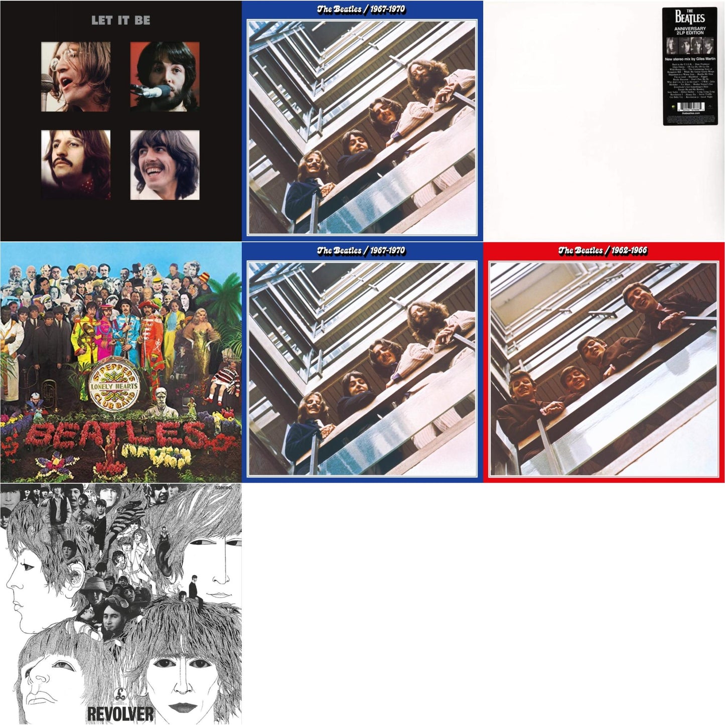 Beatles - Let It Be Special Edition (Super Deluxe/Slipbox/Book/4LP/12Inch Ep Box Set) & Beatles 1967-1970 (2023 Edition) (Half-Speed) (3LP) & Beatles (The White Album) (2 LP) & Sgt. Pepper's Lonely Hearts Club Band (2017 Stereo Mix/180G/Original