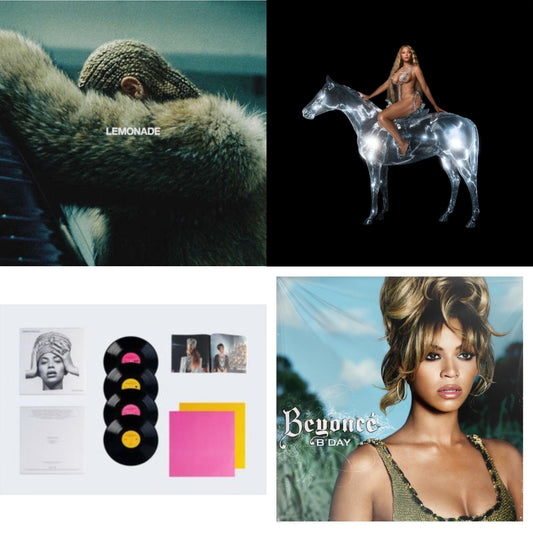Beyonce - Homecoming: The Live Album (4LP/Slipcase Jacket/Booklet) & Renaissance (X) (180G/2LP) & B'day (2LP/180G) & Lemonade (Limited 180G Yellow LP Vinyl/Dl Card Includes Audio & Video)