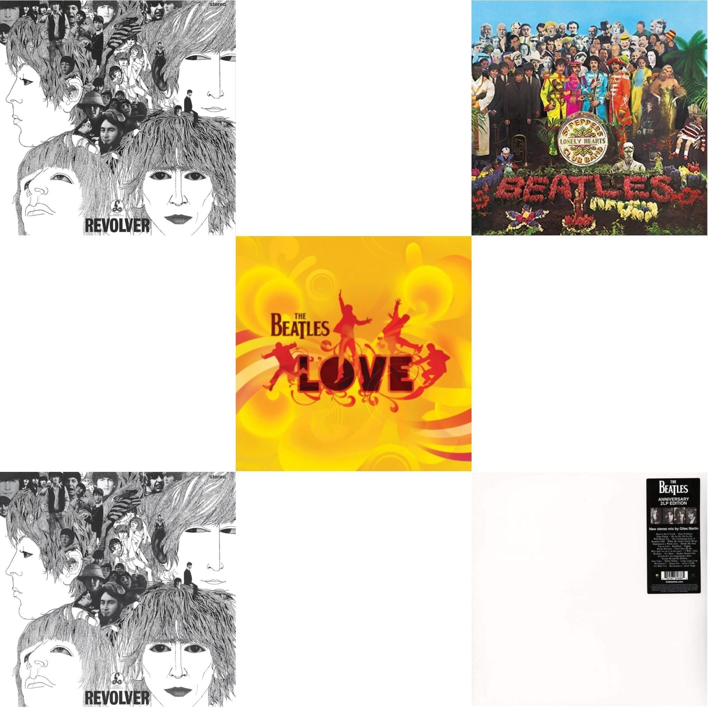Beatles - Revolver Special Edition & Revolver - Special Edition (Picture Disc) & Love  & Sgt. Pepper's Lonely Hearts Club Band (2017 Stereo Mix/180G/Original Stencils) & Beatles (The White Album) (2 LP)