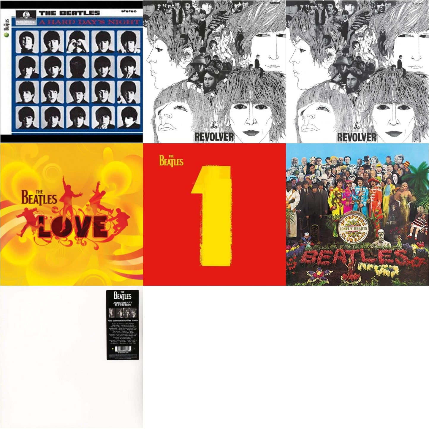 Beatles - Hard Day's Night & Revolver Special Edition & Revolver - Special Edition (Picture Disc) & Love  & 1 (2015 Reissue) & Sgt. Pepper's Lonely Hearts Club Band (2017 Stereo Mix/180G/Original Stencils) & Beatles (The White Album) (2 LP)