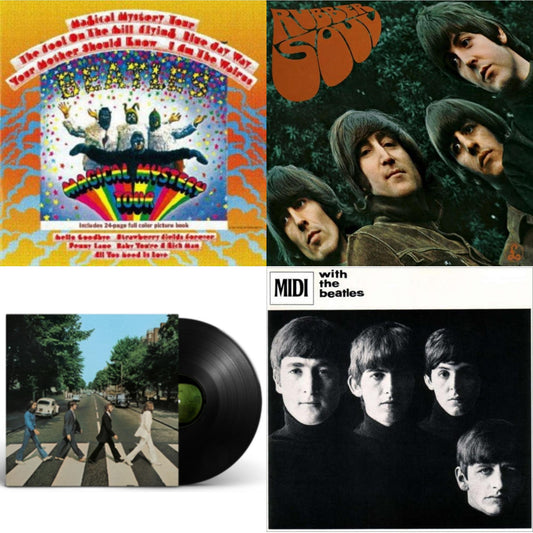 Beatles - Rubber Soul & With The Beatles & Magical Mystery Tour & Abbey Road Anniversary - LP Vinyl Bundle