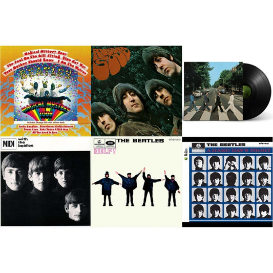 Beatles - Hard Day's Night & Help & Rubber Soul & With The Beatles & Magical Mystery Tour & Abbey Road Anniversary - LP Vinyl Bundle