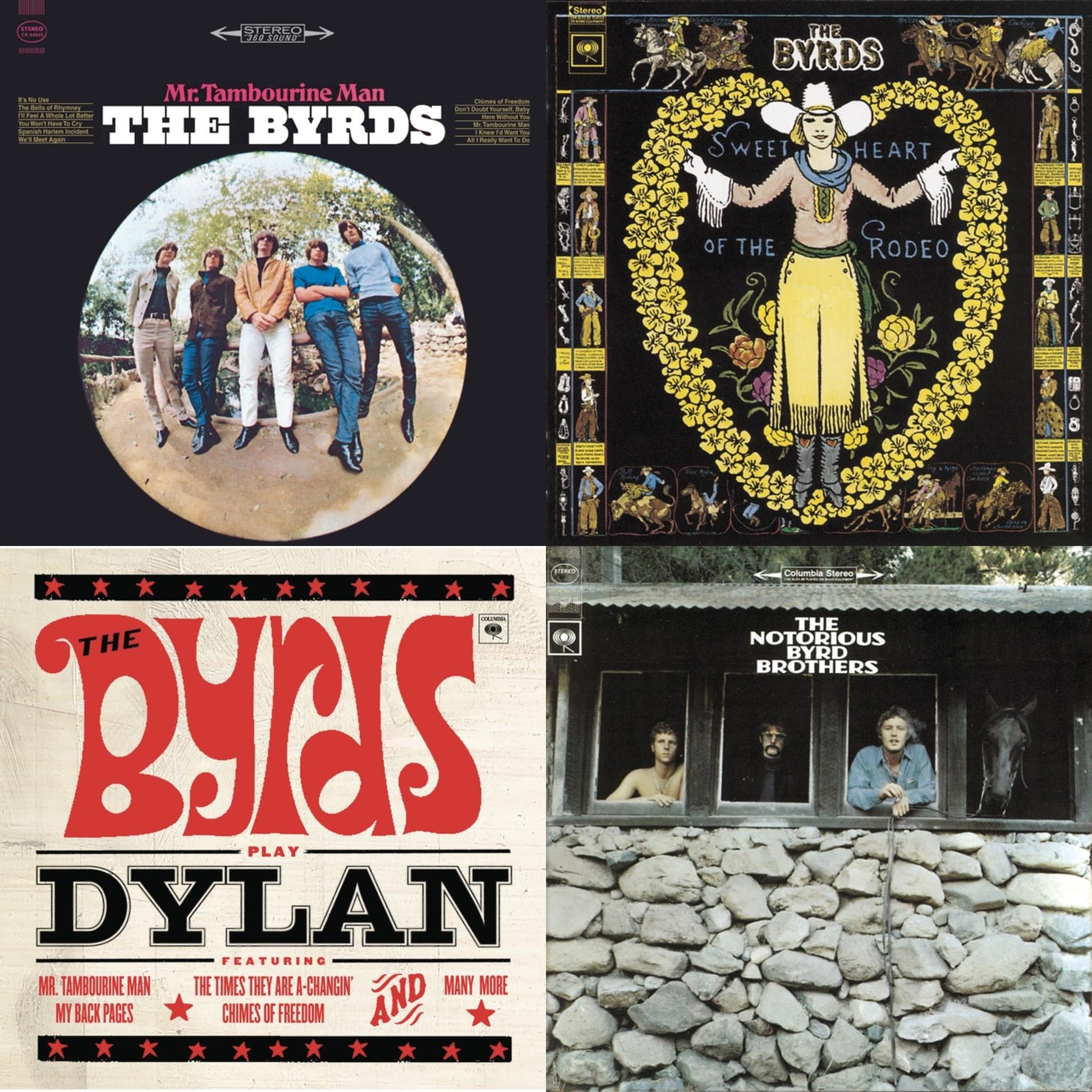 Byrds - Byrds Play Dylan & Notorious Byrd Brothers & Mr. Tambourine Man & Sweetheart Of The Rodeo - CD Bundle