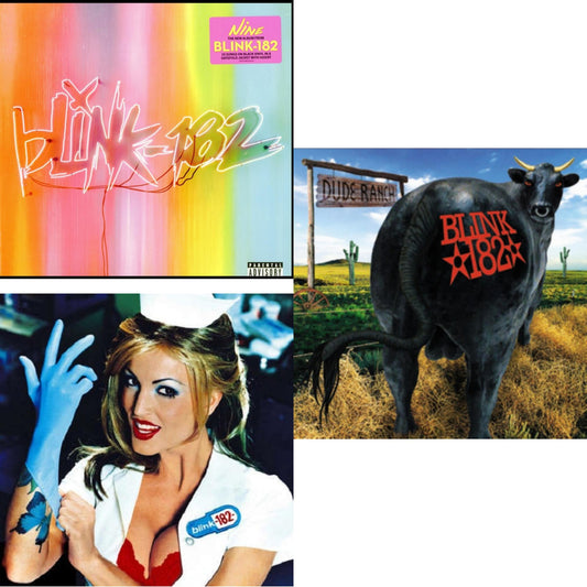 Blink-182 - Nine (140G) & Enema Of The State (X) & Dude Ranch - LP Vinyl Bundle