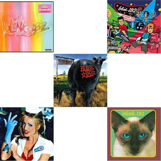 Blink-182 - Nine (140G) & Enema Of The State (X) & Dude Ranch & Mark Tom & Travis Show (Enema Strikes Back) & Cheshire Cat - LP Vinyl Bundle