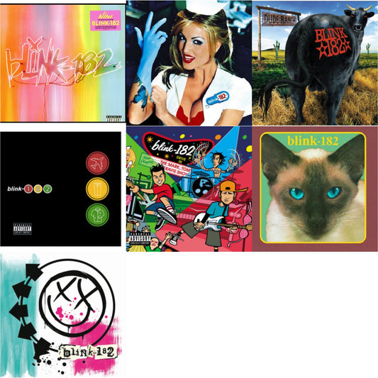 Blink-182 - Nine (140G) & Enema Of The State (X) & Dude Ranch & Take Off Your Pants & Jacket & Mark Tom & Travis Show (Enema Strikes Back) & Cheshire Cat & Blink-182 - LP Vinyl Bundle