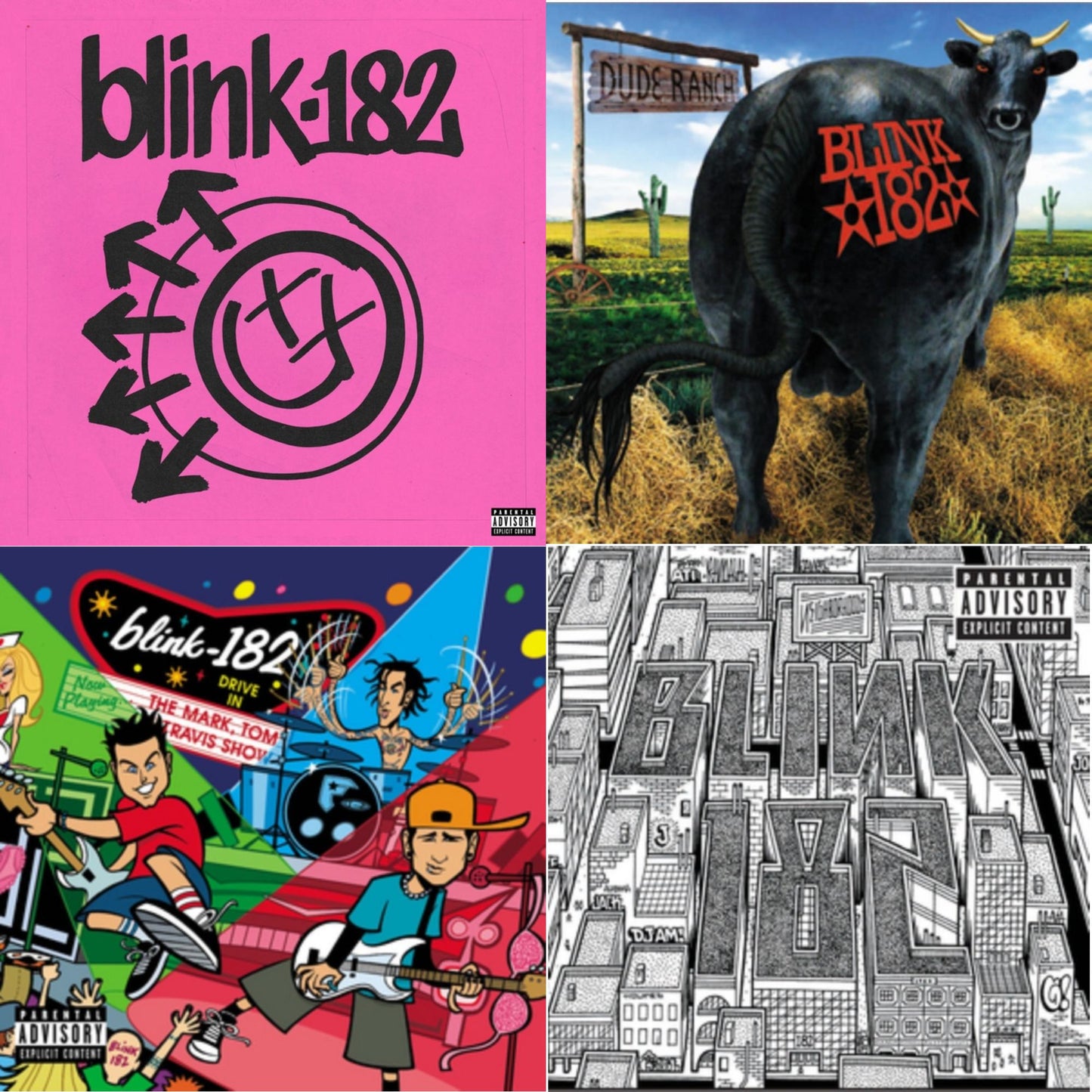 Blink-182 - One More Time… (X) & Dude Ranch & Mark Tom & Travis Show (Enema Strikes Back) & Neighborhoods - LP Vinyl Bundle