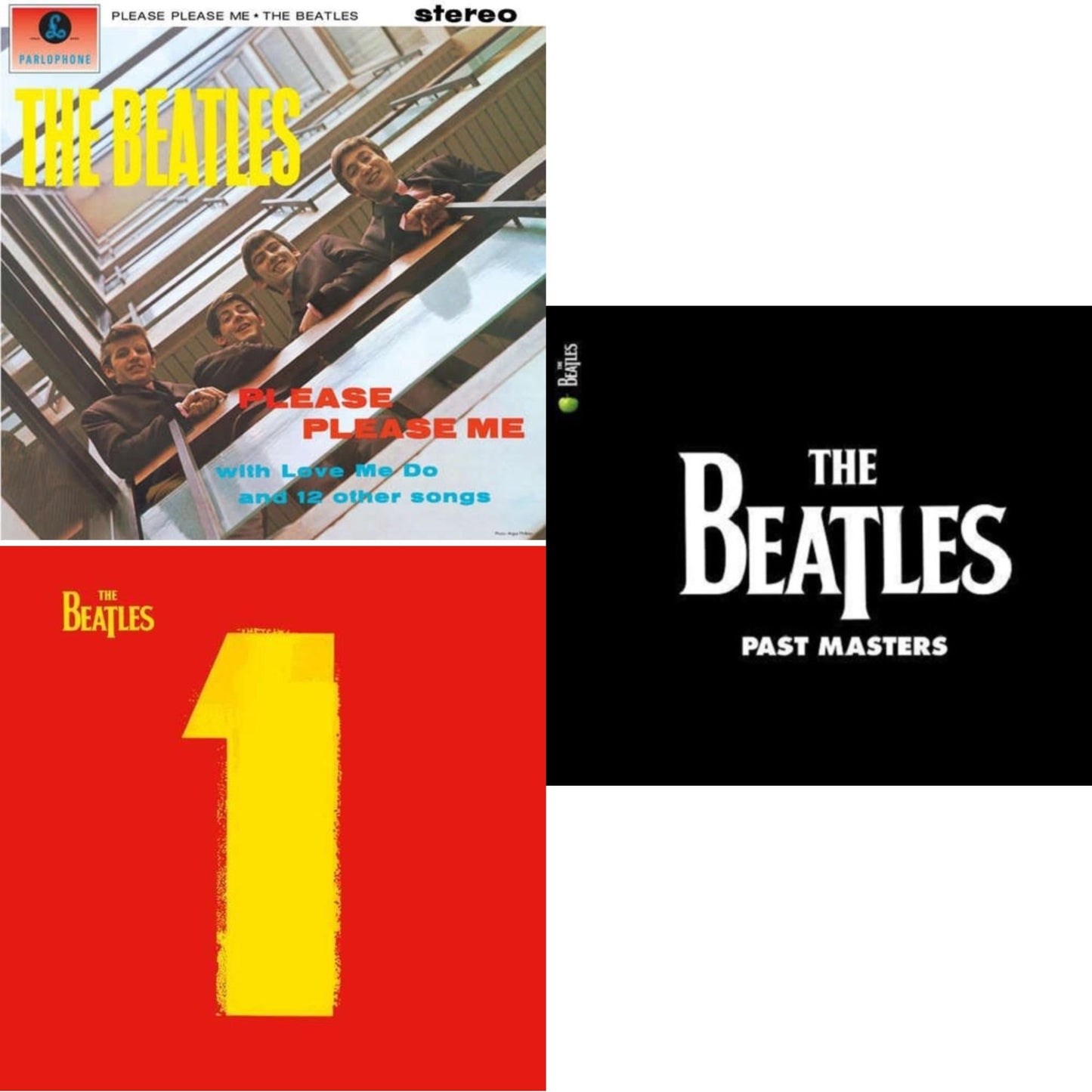 Beatles - Please Please Me & Past Masters 1 & 2 & 1 (2015 Reissue) - LP Vinyl Bundle
