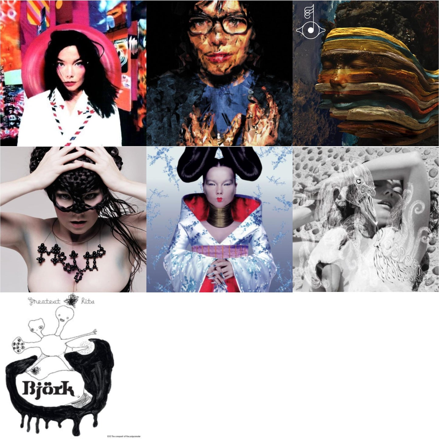 Bjork - Homogenic & Post & Vespertine & Greatest Hits & Medulla & Selma Songs & Bastards: Remix - LP Vinyl Bundle