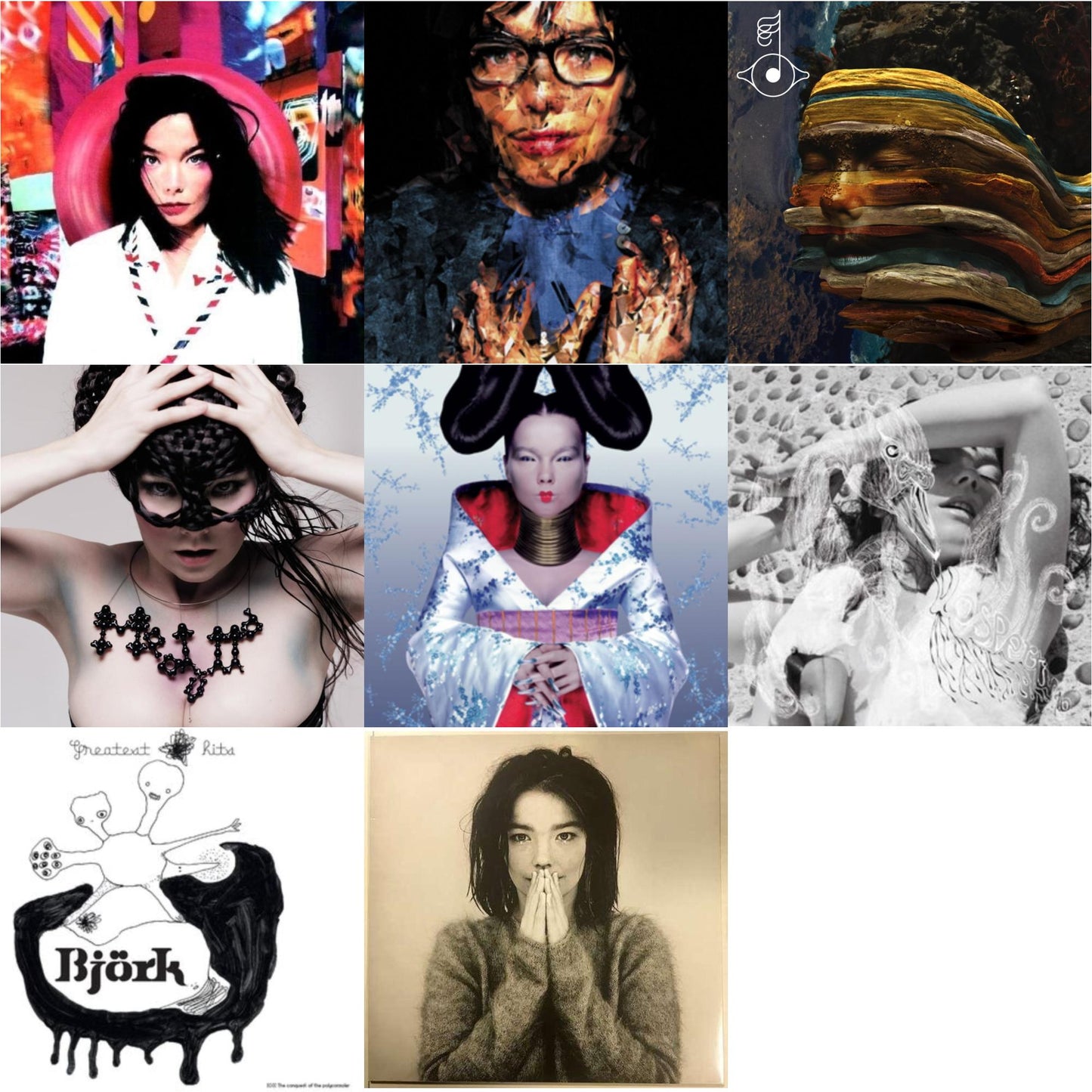 Bjork - Post & Selma Songs & Bastards: Remix & Medulla & Homogenic & Vespertine & Greatest Hits & Debut - LP Vinyl Bundle