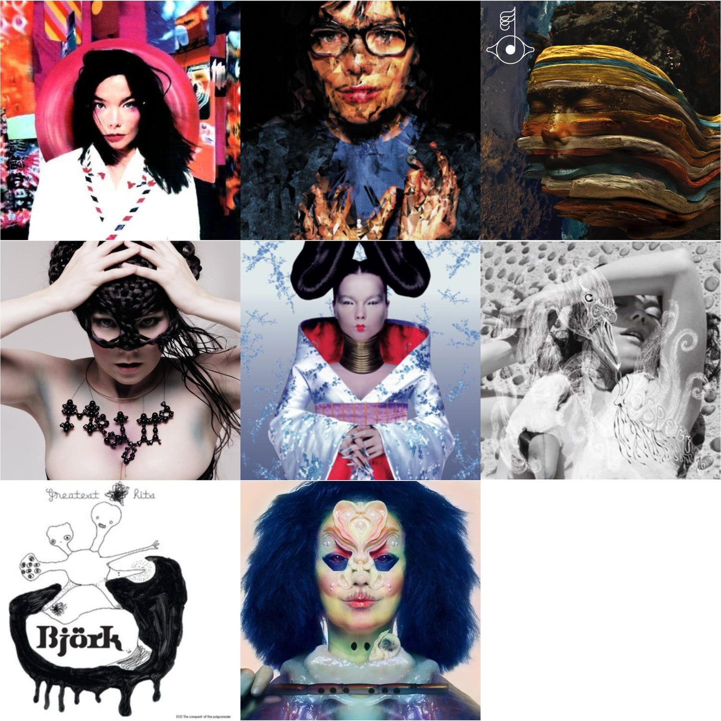 Bjork - Homogenic & Post & Vespertine & Greatest Hits & Medulla & Utopia & Selma Songs & Bastards: Remix - LP Vinyl Bundle