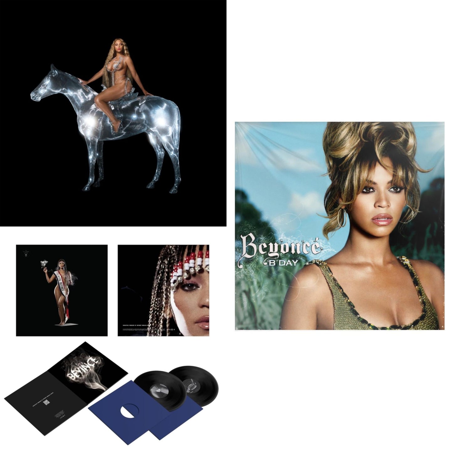 Beyonce - Renaissance (X) (180G/2LP) & Cowboy Carter (X) (2LP/180G/Bead Face) & B'day (2LP/180G)