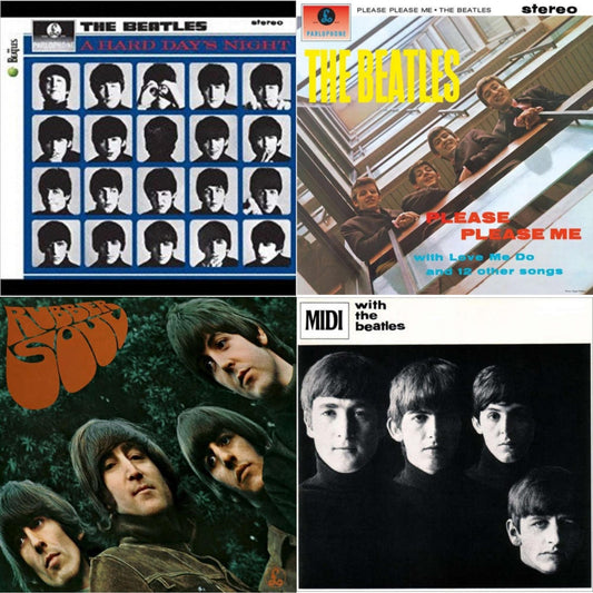 Beatles - Hard Day's Night & Please Please Me & Rubber Soul & With The Beatles - LP Vinyl Bundle