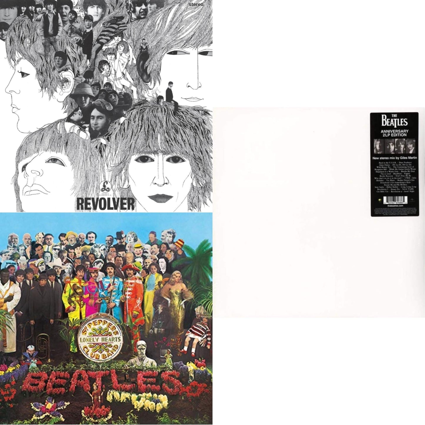 Beatles - Revolver - Special Edition (Picture Disc) & Sgt. Pepper's Lonely Hearts Club Band (2017 Stereo Mix/180G/Original Stencils) & Beatles (The White Album) (2 LP)