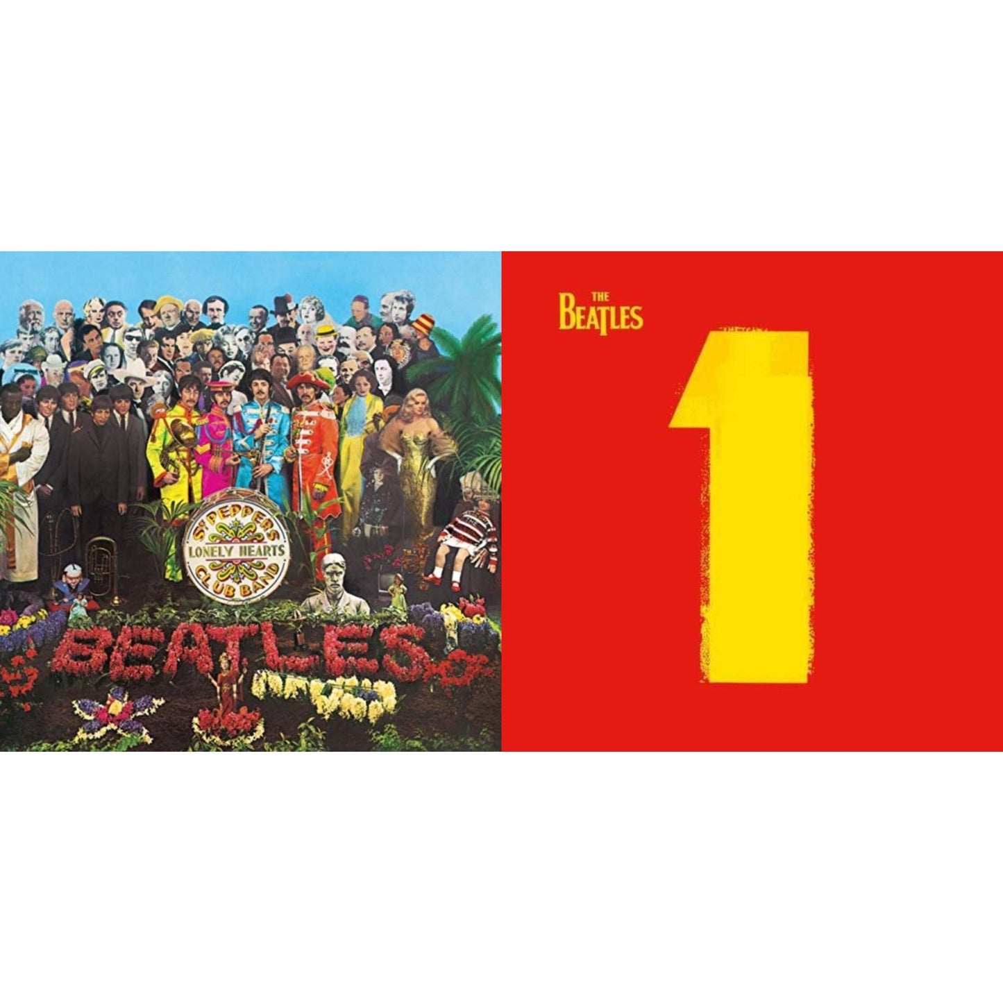 Beatles - 1 (2015 Reissue) & Sgt. Pepper's Lonely Hearts Club Band (2017 Stereo Mix/180G/Original Stencils) - LP Vinyl Bundle