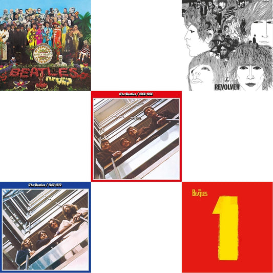 Beatles - Sgt. Pepper's Lonely Hearts Club Band (2017 Stereo Mix/180G/Original Stencils) & Beatles 1967-1970 (2023) (Blue Vinyl/3LP) (Half-Speed) & Beatles 1962-1966 (2023) (Red Vinyl/3LP) (Half-Speed) & Revolver Special Edition & 1 (2015 Reissue)