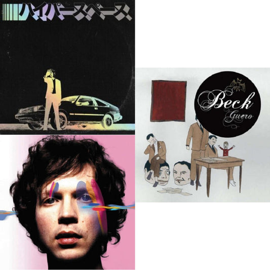 Beck - Hyperspace (2020 Deluxe Edition/Holographic Jacket/Booklet) & Sea Change (140G/Gatefold/Dl Card) & Guero - LP Vinyl Bundle