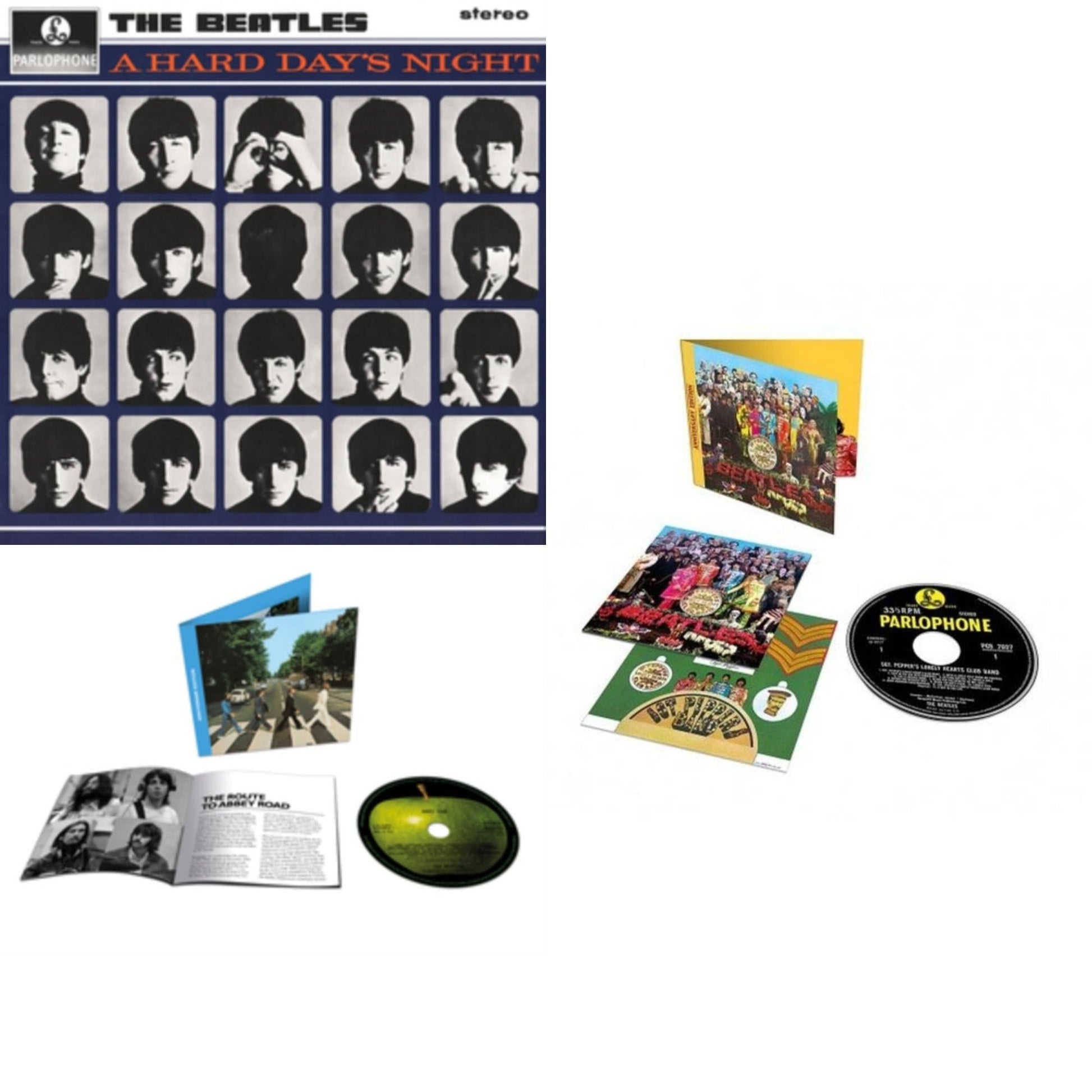 Beatles - Hard Day's Night & Abbey Road Anniversary & Sgt. Pepper's Lonely Hearts Club Band (Anniversary Edition) - CD Bundle