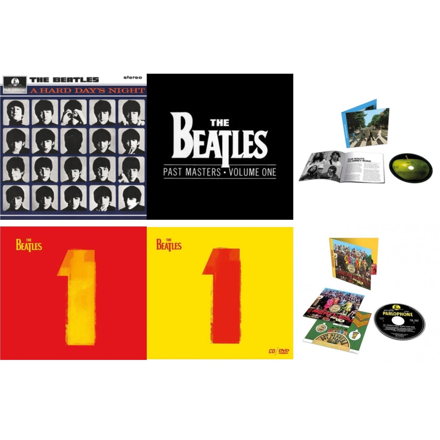 Beatles - Hard Day's Night & Past Masters Vol.1 & 2 & Abbey Road Anniversary & 1 & 1 (CD / 1 DVD) & Sgt. Pepper's Lonely Hearts Club Band (Anniversary Edition)