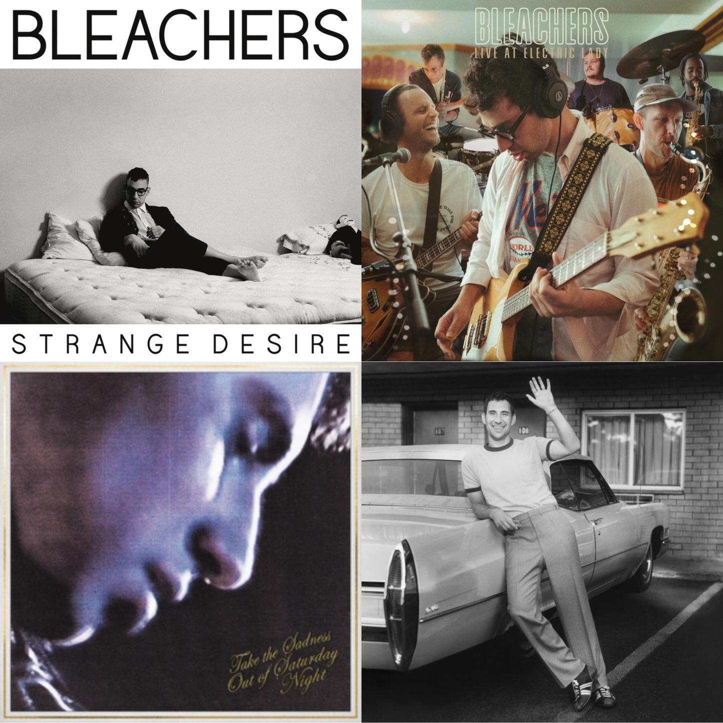 Bleachers - Strange Desire (180G/Translucent Yellow LP Vinyl) & Take The Sadness Out Of Saturday Night (180G/Green Glow LP Vinyl) & Live At Electric Lady (Fruit Punch Colored LP Vinyl/140G) & Bleachers (Clear Vinyl/2LP)