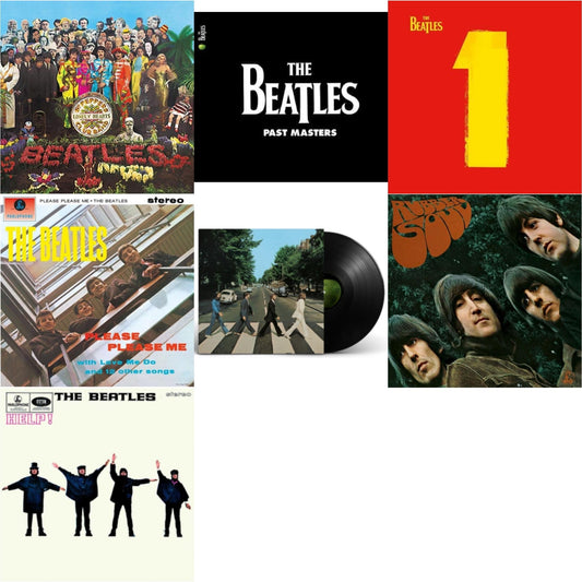 Beatles - Help & Please Please Me & Rubber Soul & Past Masters 1 & 2 & 1 (2015 Reissue) & Sgt. Pepper's Lonely Hearts Club Band (2017 Stereo Mix/180G/Original Stencils) & Abbey Road Anniversary - LP Vinyl Bundle