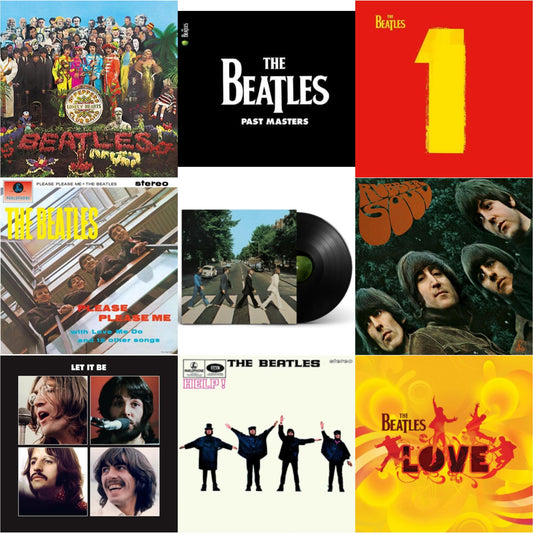Beatles - Sgt. Pepper's Lonely Hearts Club Band (2017 Stereo Mix/180G/Original Stencils) & Past Masters 1 & 2 & 1 (2015 Reissue) & Please Please Me & Abbey Road Anniversary & Rubber Soul & Let It Be Special Edition & Help & Love  - LP Vinyl Bundle
