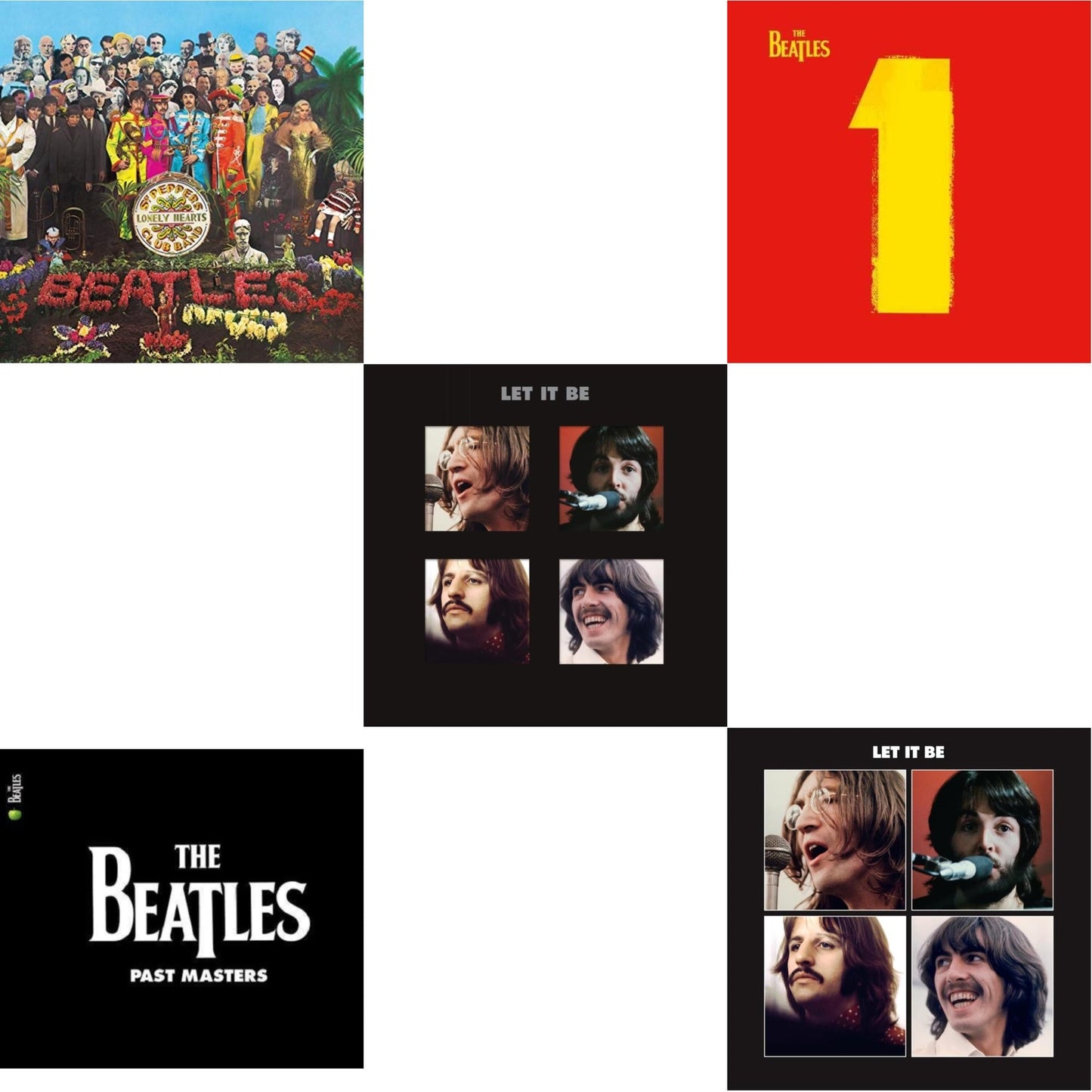Beatles - Past Masters 1 & 2 & Let It Be Special Edition & Let It Be Special Edition (Super Deluxe/Slipbox/Book/4LP/12Inch Ep Box Set) & 1 (2015 Reissue) & Sgt. Pepper's Lonely Hearts Club Band (2017 Stereo Mix/180G/Original Stencils)