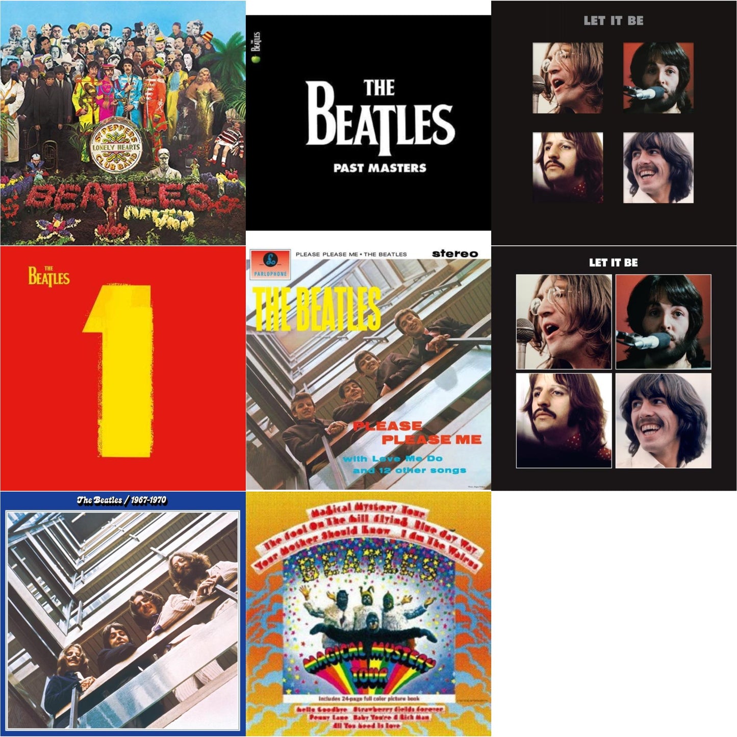 Beatles - Please Please Me & Magical Mystery Tour & Past Masters 1 & 2 & Beatles 1967-1970 (2023 Edition) (Half-Speed) (3LP) & Let It Be Special Edition & Let It Be Special Edition (Super Deluxe/Slipbox/Book/4LP/12Inch Ep Box Set) & 1 (2015 Reissue)