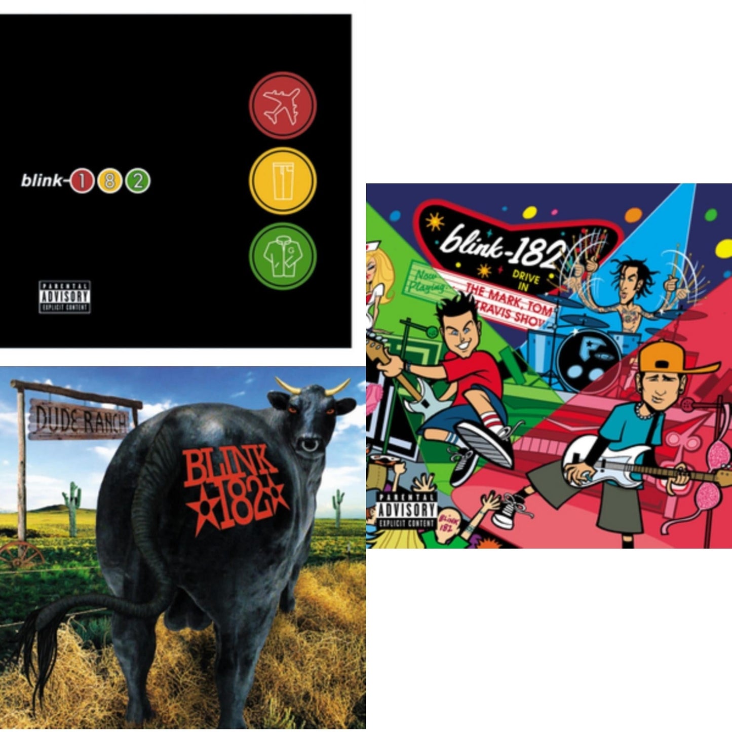 Blink-182 - Dude Ranch & Take Off Your Pants & Jacket & Mark Tom & Travis Show (Enema Strikes Back) - LP Vinyl Bundle