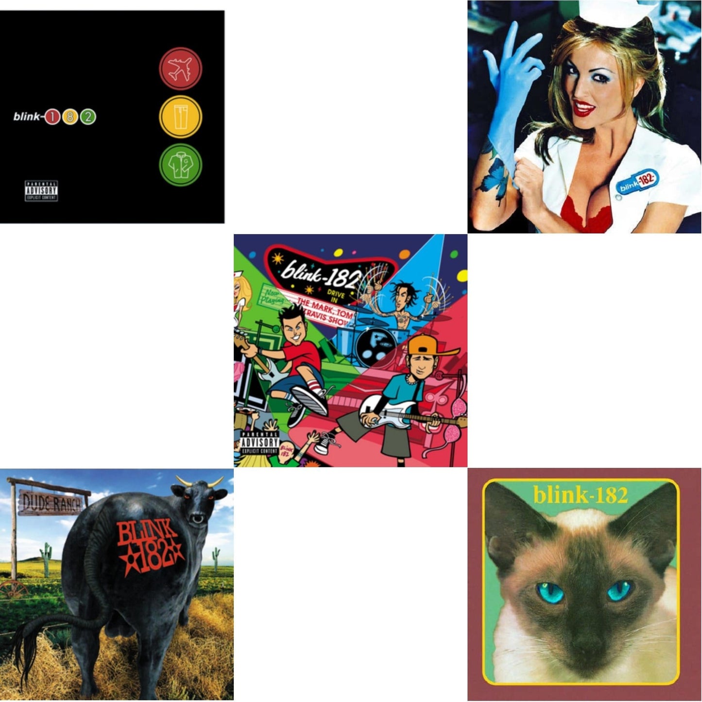 Blink-182 - Enema Of The State (X) & Dude Ranch & Take Off Your Pants & Jacket & Mark Tom & Travis Show (Enema Strikes Back) & Cheshire Cat - LP Vinyl Bundle
