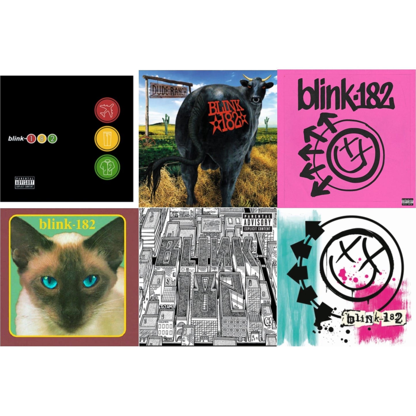 Blink-182 - One More Time… (X) & Dude Ranch & Take Off Your Pants & Jacket & Cheshire Cat & Blink-182 & Neighborhoods - LP Vinyl Bundle