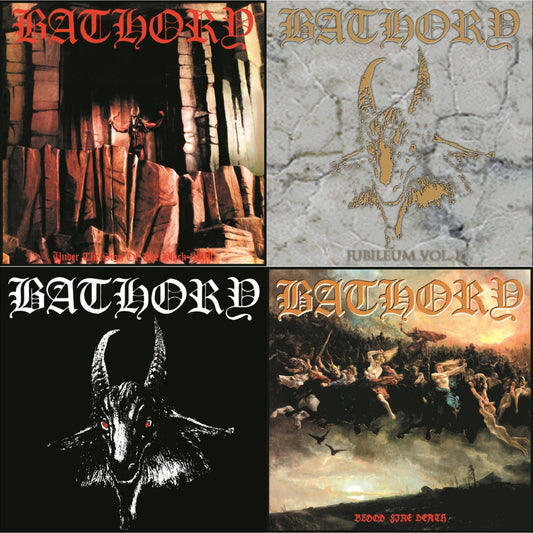 Bathory - Under The Sign Of The Black Mark & Jubileum Vol.1 & Bathory & Blood Fire Death (180Gm) - LP Vinyl Bundle