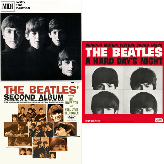 Beatles - With The Beatles & Beatles Second Album  & Hard Day's Night (Ost)  - LP Vinyl Bundle