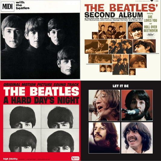 Beatles - With The Beatles & Beatles Second Album  & Hard Day's Night (Ost)  & Let It Be Special Edition - LP Vinyl Bundle
