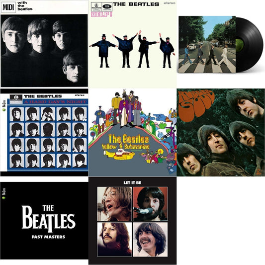 Beatles - Hard Day's Night & Help & Rubber Soul & With The Beatles & Yellow Submarine & Past Masters 1 & 2 & Let It Be Special Edition & Abbey Road Anniversary - LP Vinyl Bundle