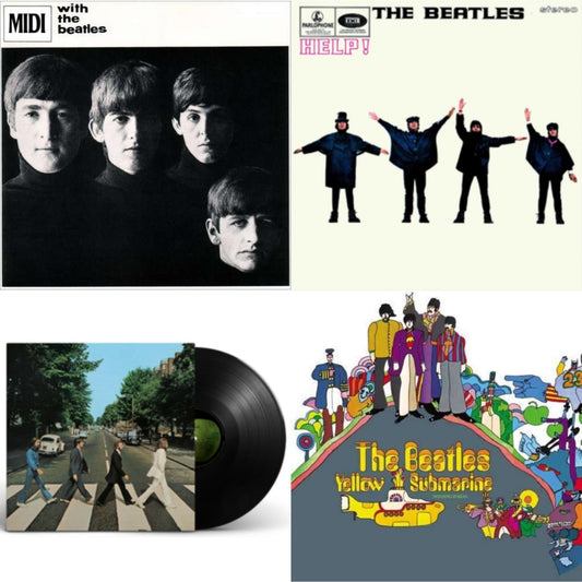 Beatles - Help & With The Beatles & Yellow Submarine & Abbey Road Anniversary - LP Vinyl Bundle