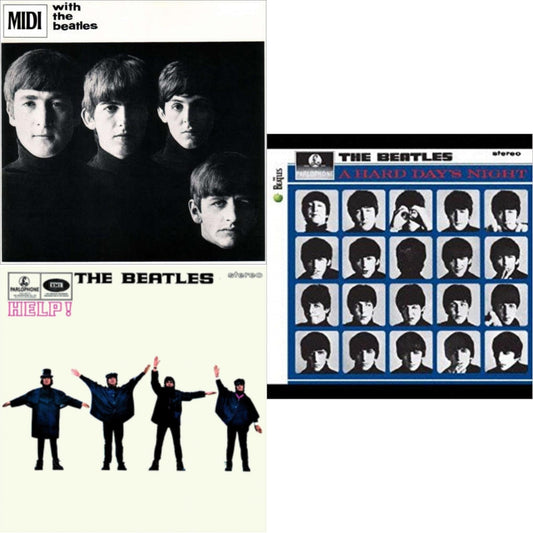 Beatles - Hard Day's Night & Help & With The Beatles - LP Vinyl Bundle